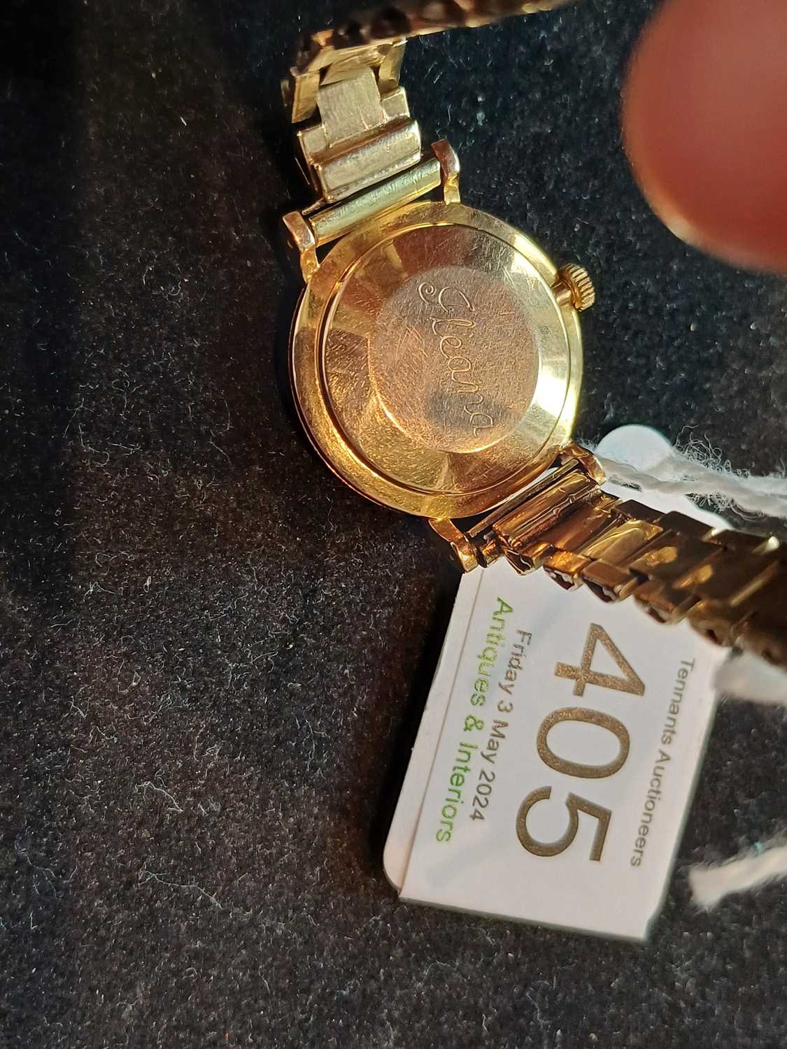 A Lady's 18 Carat Gold Movado Wristwatch, later bracelet with clasp stamped 14k Total weight - 25. - Image 6 of 6