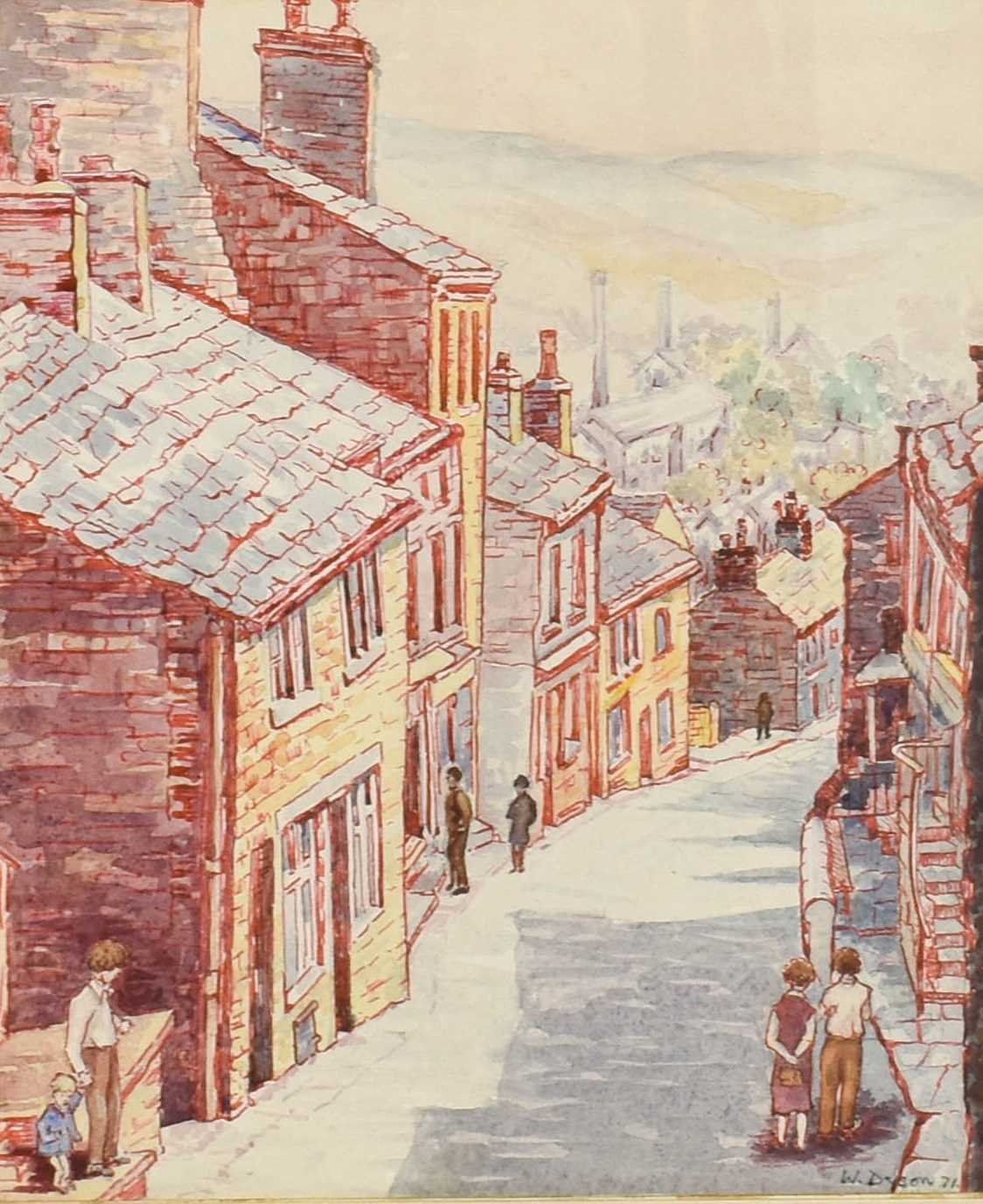 Ronald Pawson "Warfedale Snow" Signed, oil on board; together with W* Dyson, "Main St. Haworth", - Bild 3 aus 6
