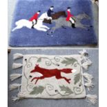 Handmade Jane Dobinson "Bramble & Bumble" Rug, the field depicting a fox on an ivory ground enclosed