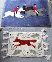 Handmade Jane Dobinson "Bramble & Bumble" Rug, the field depicting a fox on an ivory ground enclosed