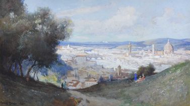Frank Dean (1865-1947) View of Florence Signed and dated 1901, watercolour, 29.5cm by 49.5cm