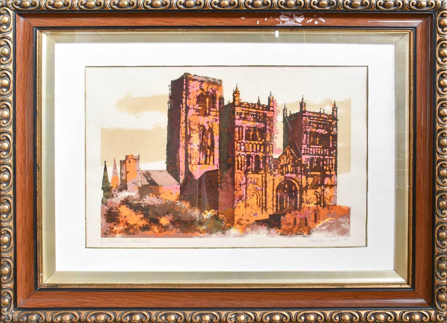 Norman Wade (20th Century) "Durham Cathedral" Signed and dated (19)68, inscribed and numbered 4/ - Image 2 of 2