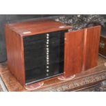 A 19th Century Mahogany Collectors Cabinet, with numbered bone drawer pulls, 30cm by 24.5cm by 29cm