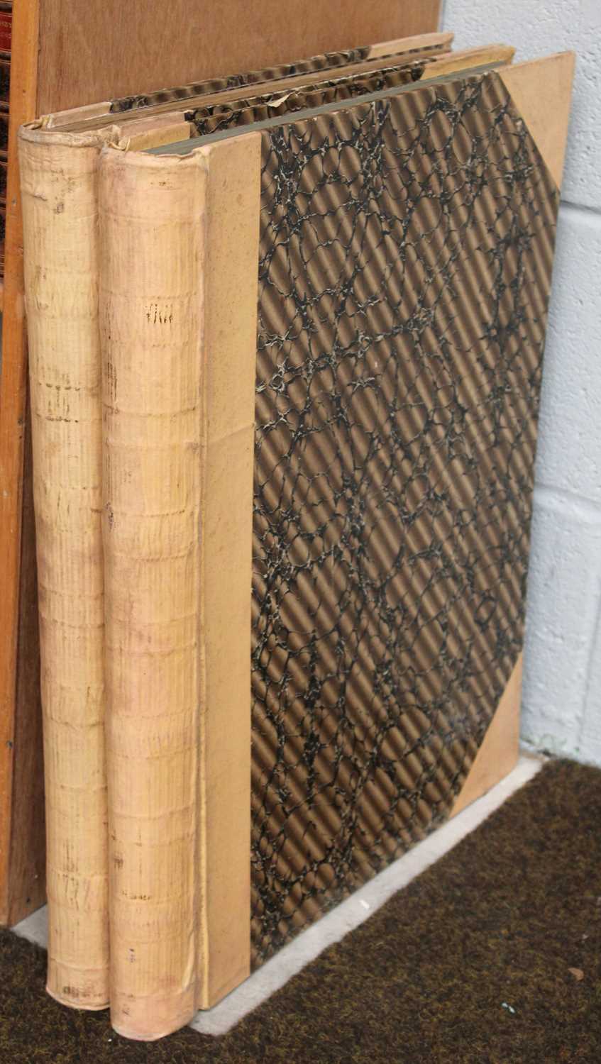 Two Large Unused Folio Scrapbooks/Albums, one with approx. 97 card leaves, the other with approx. 91