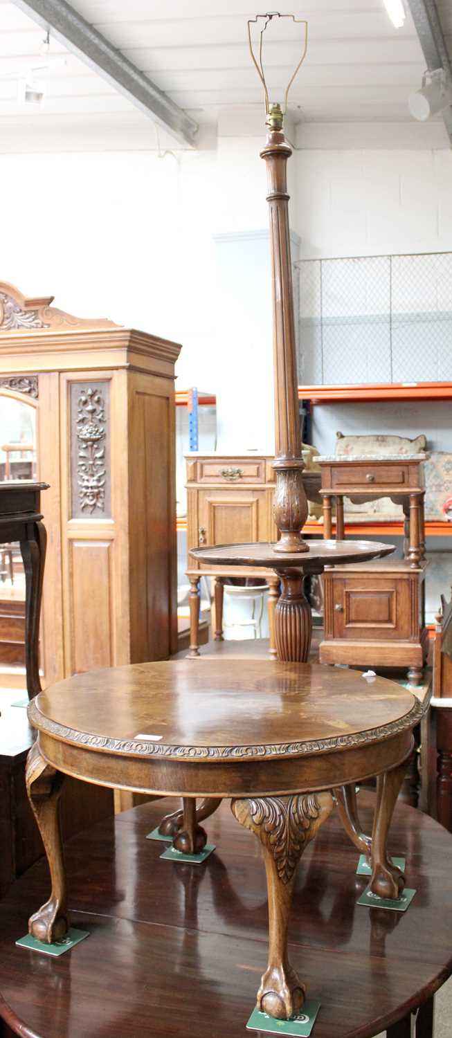 Assorted Furniture Including a Chippendale Style Walnut Veneered Coffee Table, carved detail, - Image 2 of 5