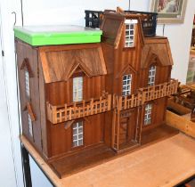 Doll's House, two storey, including furniture and accesories (qty)