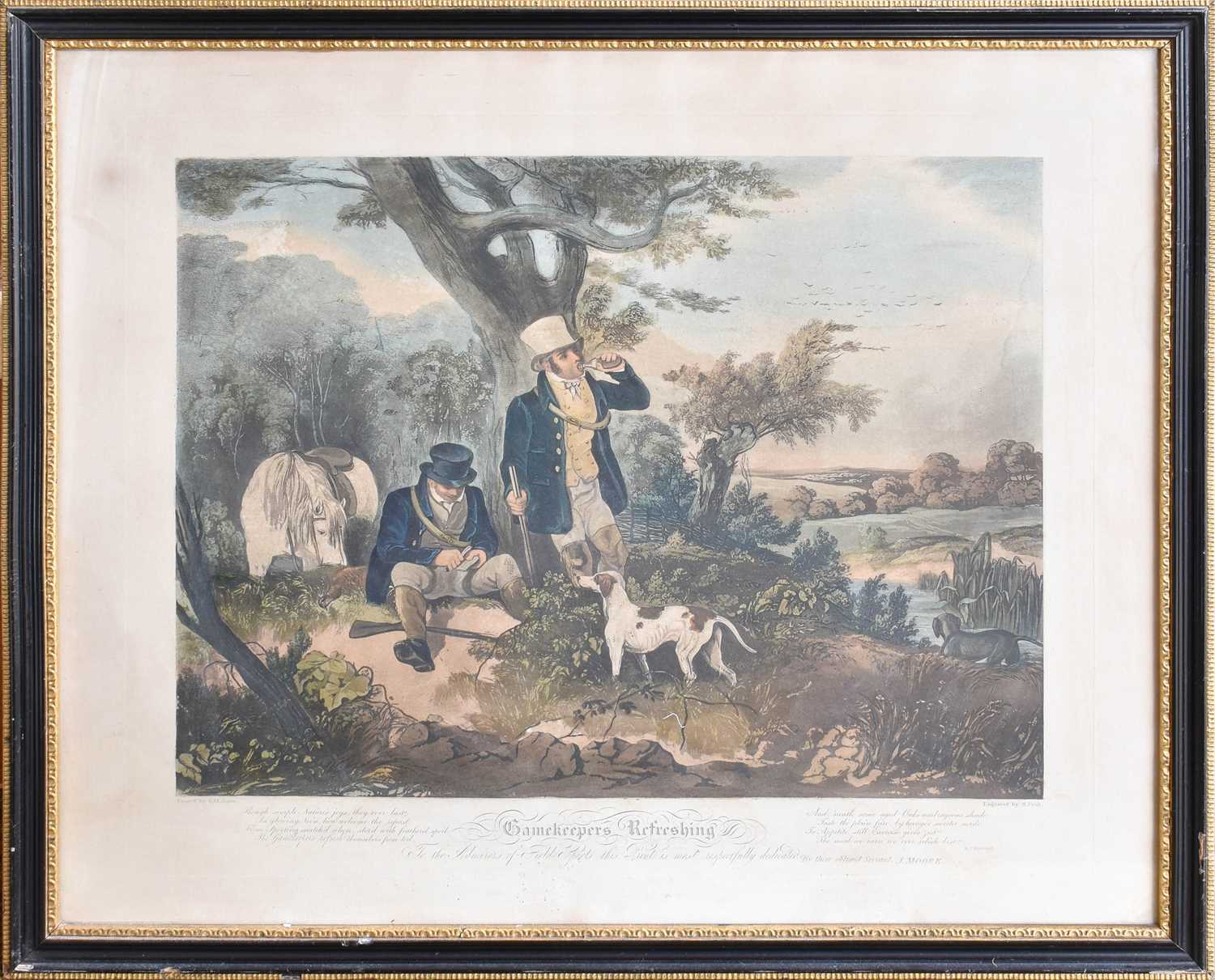 G&C Hunt After E.F.Lambert (19th Century) "The Sportsman Preparing" "The Sportsman's Visit" Coloured - Image 6 of 10