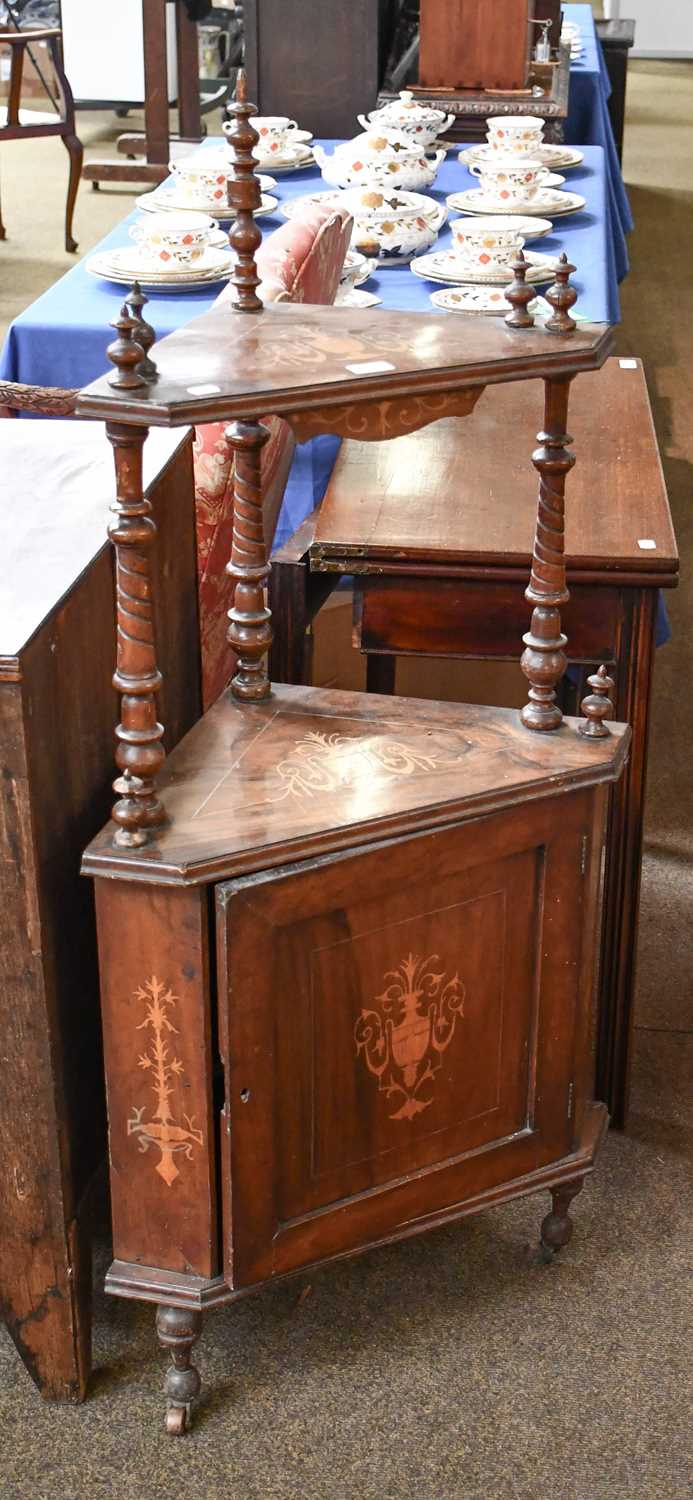 A Victorian Rosewood Octagonal Window Table, with strung inlay on turned supports and with under - Image 3 of 4