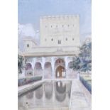Trevor Haddon, RBA (1864-1941) "The Alhambra. Garden of Daraxa" Signed, pencil and watercolour,