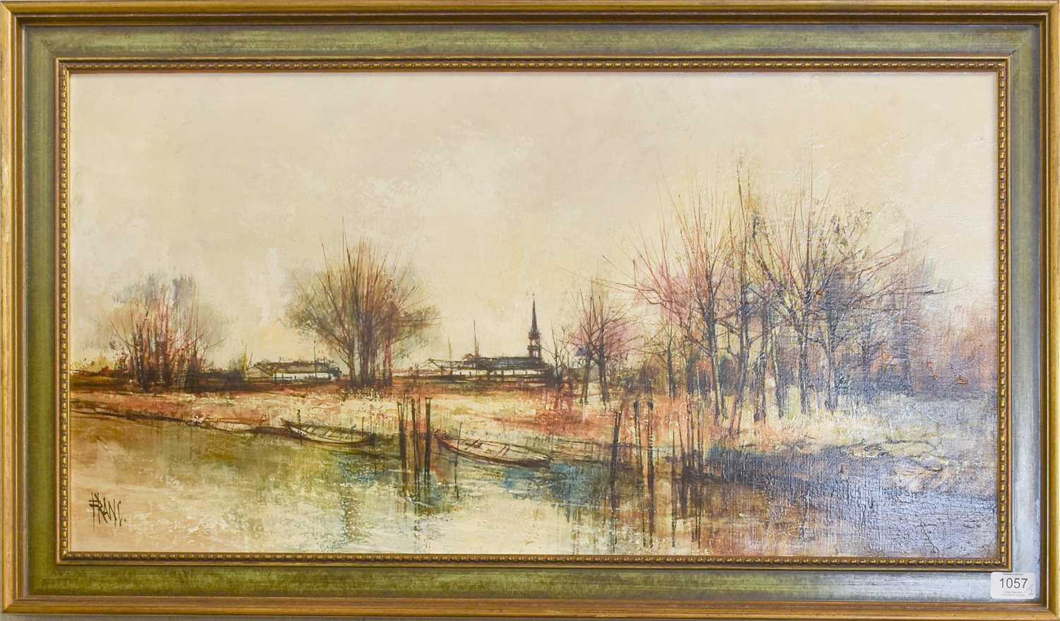 *Franc (20th Century) La Brière Bretagne Signed, inscribed verso, oil on canvas; together with a - Bild 2 aus 4