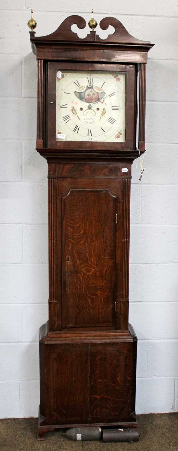 A George III Mahogany and Oak Longcase Clock, by J Collier of Cheadle, 8 day striking movement