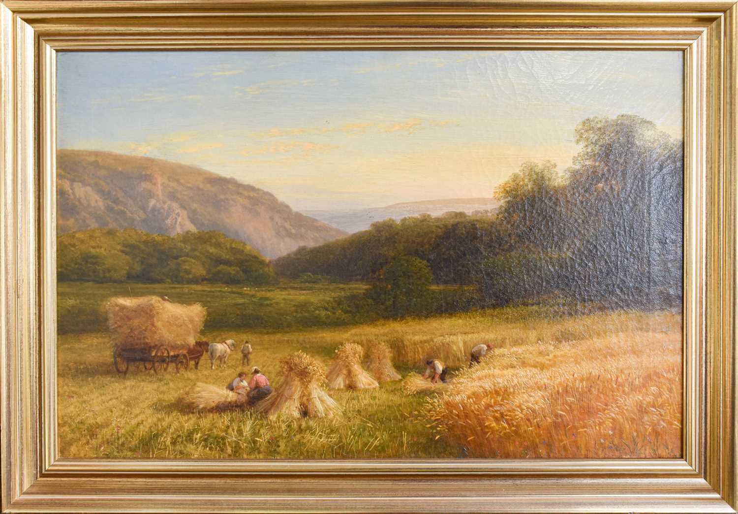 George Cole (19th Century) Harvesting Signed and indistinctively dated, oil on canvas, 50cm by - Bild 2 aus 13