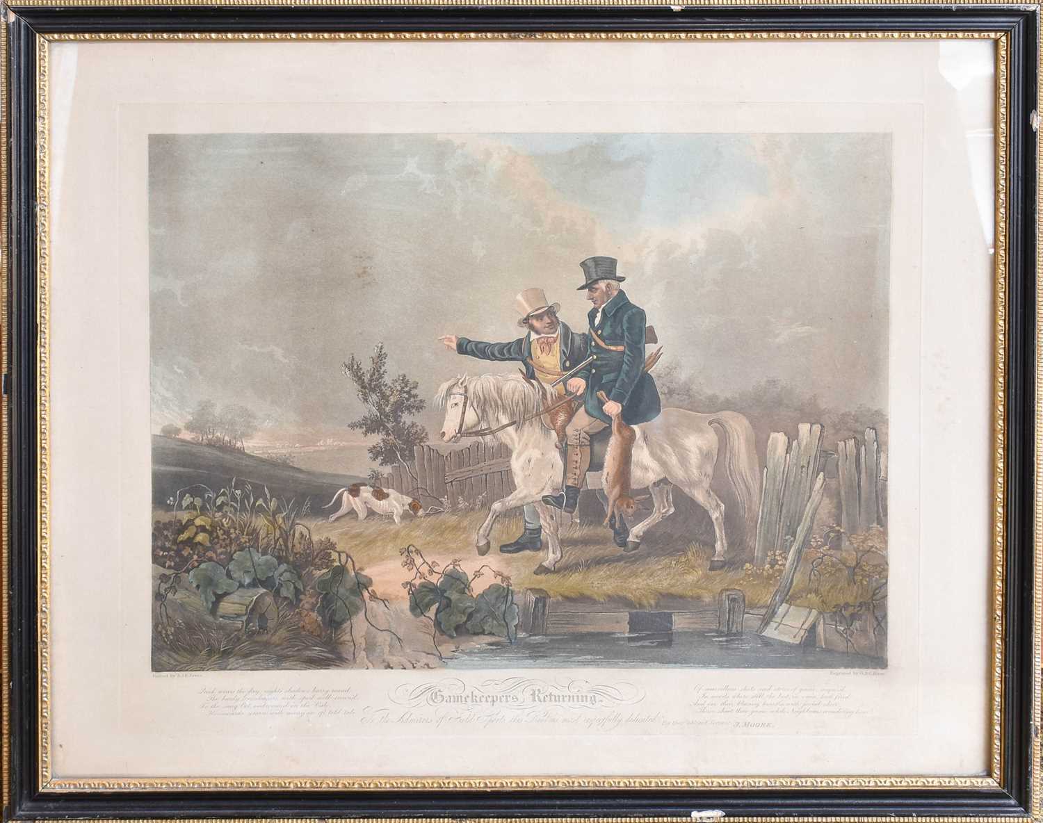 G&C Hunt After E.F.Lambert (19th Century) "The Sportsman Preparing" "The Sportsman's Visit" Coloured - Image 8 of 10