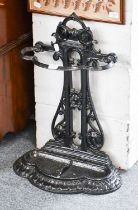 Victorian Cast Iron Stick Stand, 67cm high