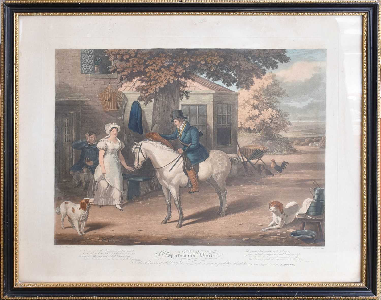 G&C Hunt After E.F.Lambert (19th Century) "The Sportsman Preparing" "The Sportsman's Visit" Coloured - Bild 10 aus 10