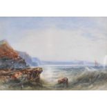 Joseph Newington Carter (1835-1871) Scarborough from Clayton Bay Signed and dated (18)71,