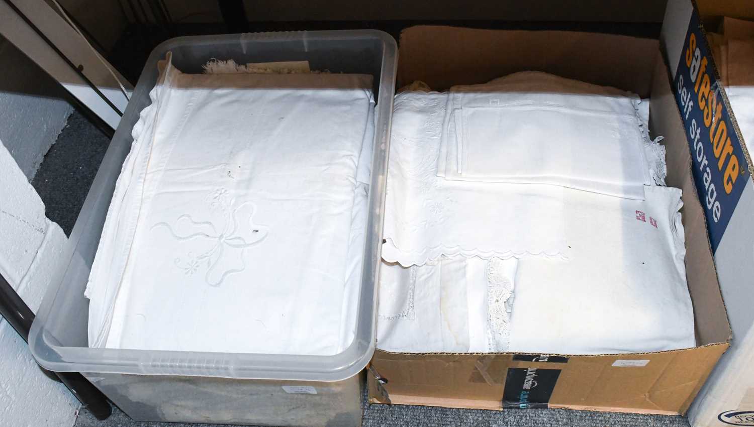 Assorted White Linens, Cotton Bed and Table Linen, other items etc (5 boxes) - Image 3 of 3