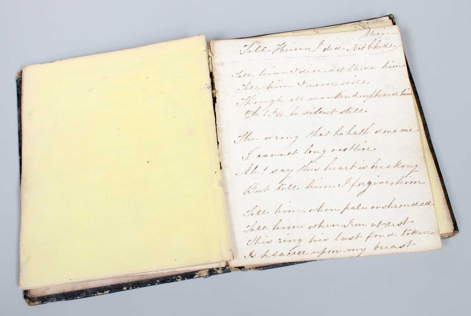 Interesting 19th Century Manuscript 'Love' Album, containing copied verse by several different