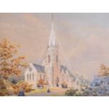 Harold Pye (20th Century) "Priory Church from Woldgate, Bridlington" Signed, inscribed and dated