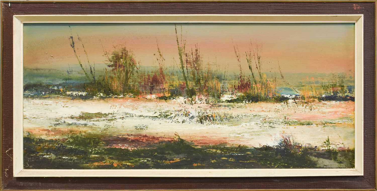 Ronald Pawson "Warfedale Snow" Signed, oil on board; together with W* Dyson, "Main St. Haworth", - Bild 2 aus 6