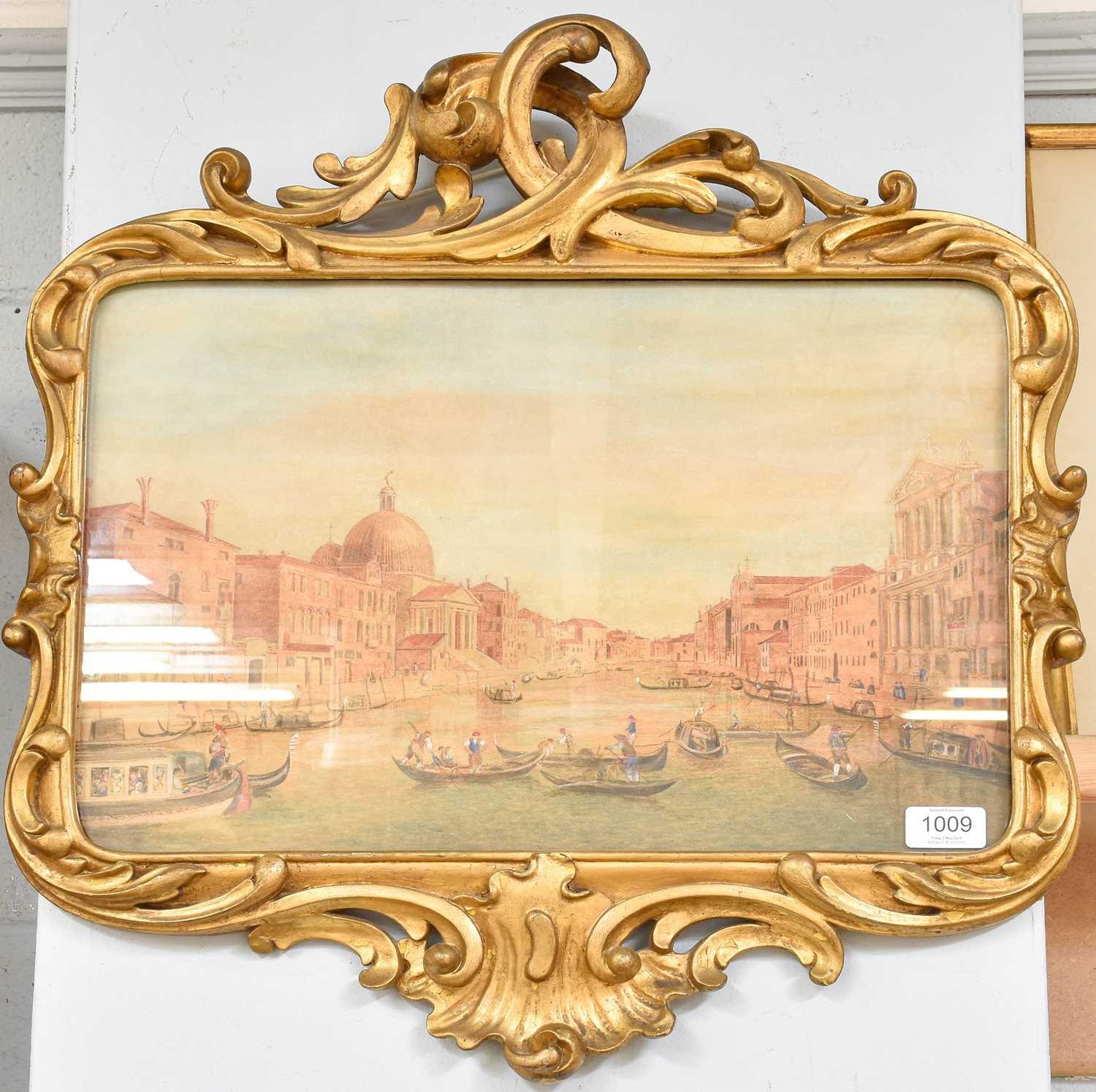 Italian School (19th Century) Veiw of the Grand Canal in Venice Watercolour heightened, 35cm by 44.