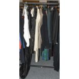 Assorted 20th Century Ladies Costume, comprising a Margaret Howell black trouser suit, Katherine