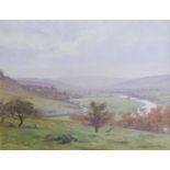 Ernest Moore (1865-1940) Autumnal trees in an extensive Yorkshire landscape Signed, oil on canvas,