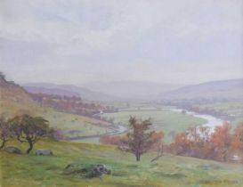 Ernest Moore (1865-1940) Autumnal trees in an extensive Yorkshire landscape Signed, oil on canvas,