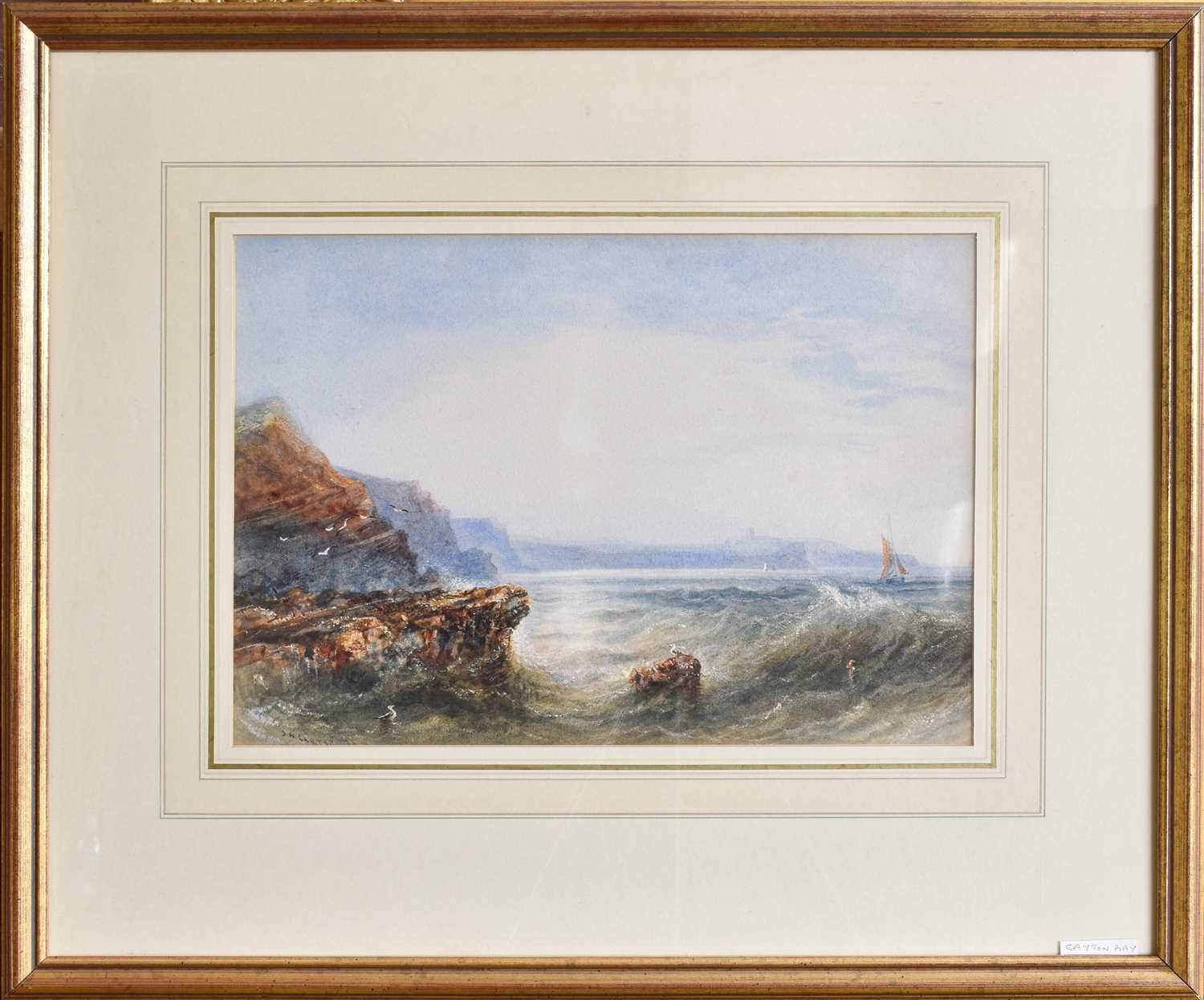 Joseph Newington Carter (1835-1871) Scarborough from Clayton Bay Signed and dated (18)71, - Image 2 of 2