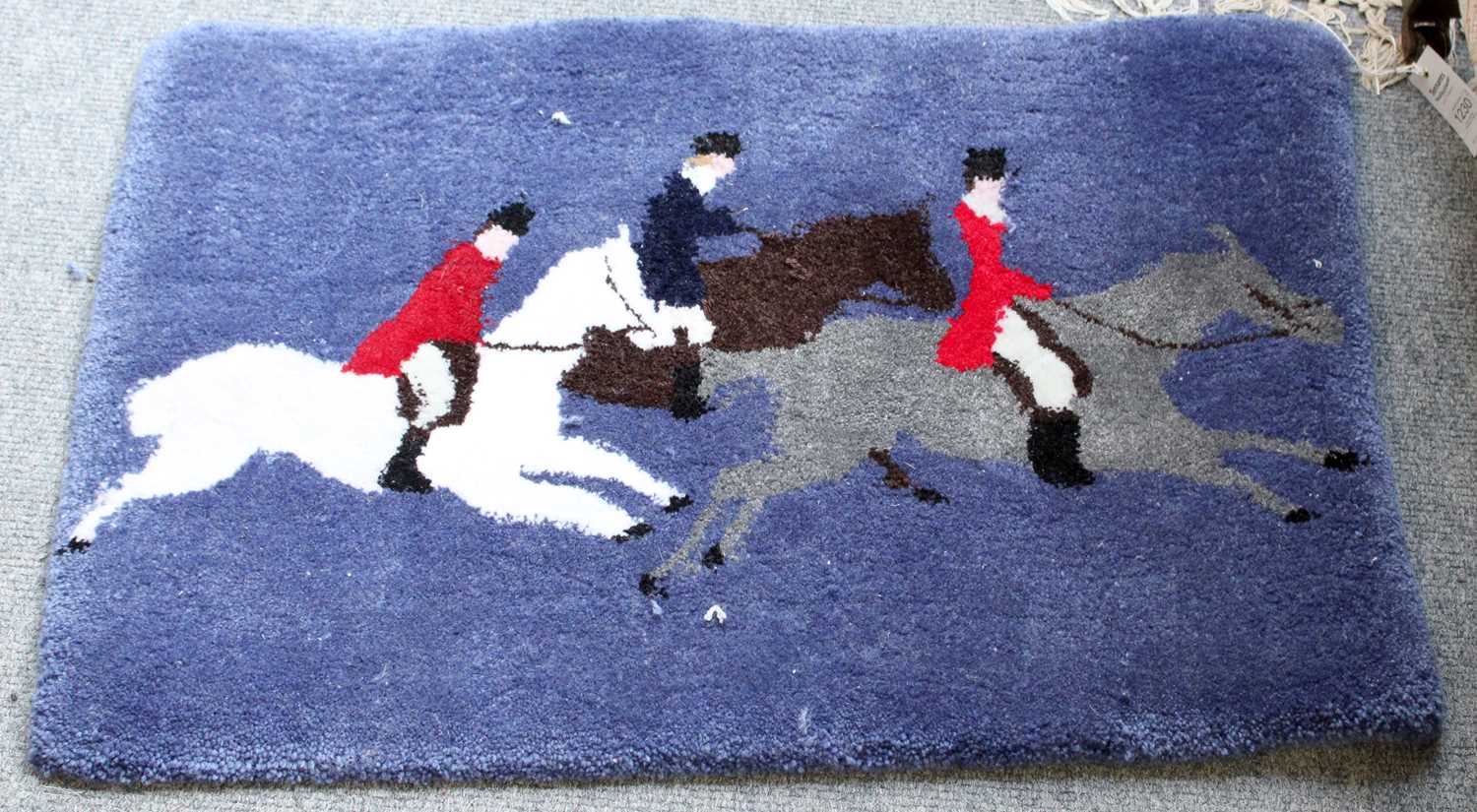 Handmade Jane Dobinson "Bramble & Bumble" Rug, the field depicting a fox on an ivory ground enclosed - Image 2 of 3