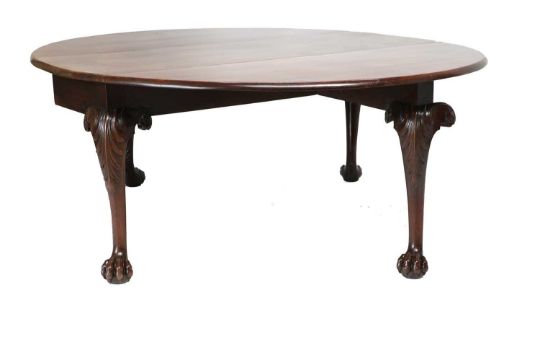 A George III Carved Mahogany Dining Table, possibly Irish, 3rd quarter 18th century, with two - Image 2 of 21