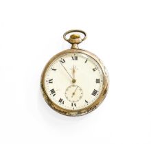 An Omega Silver Pocket Watch