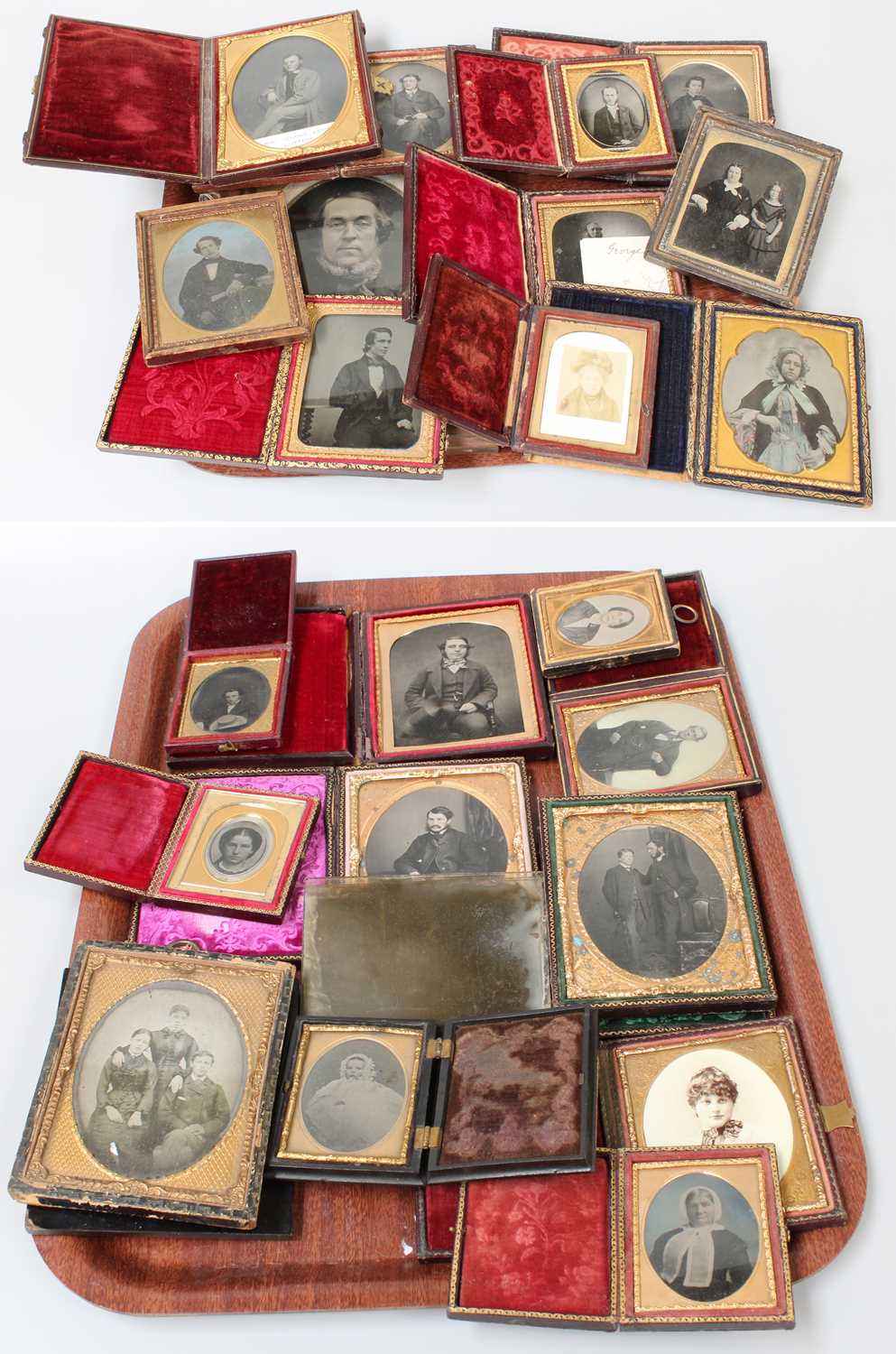 A Collection of 23 Daguerreotype, in various cases, etc