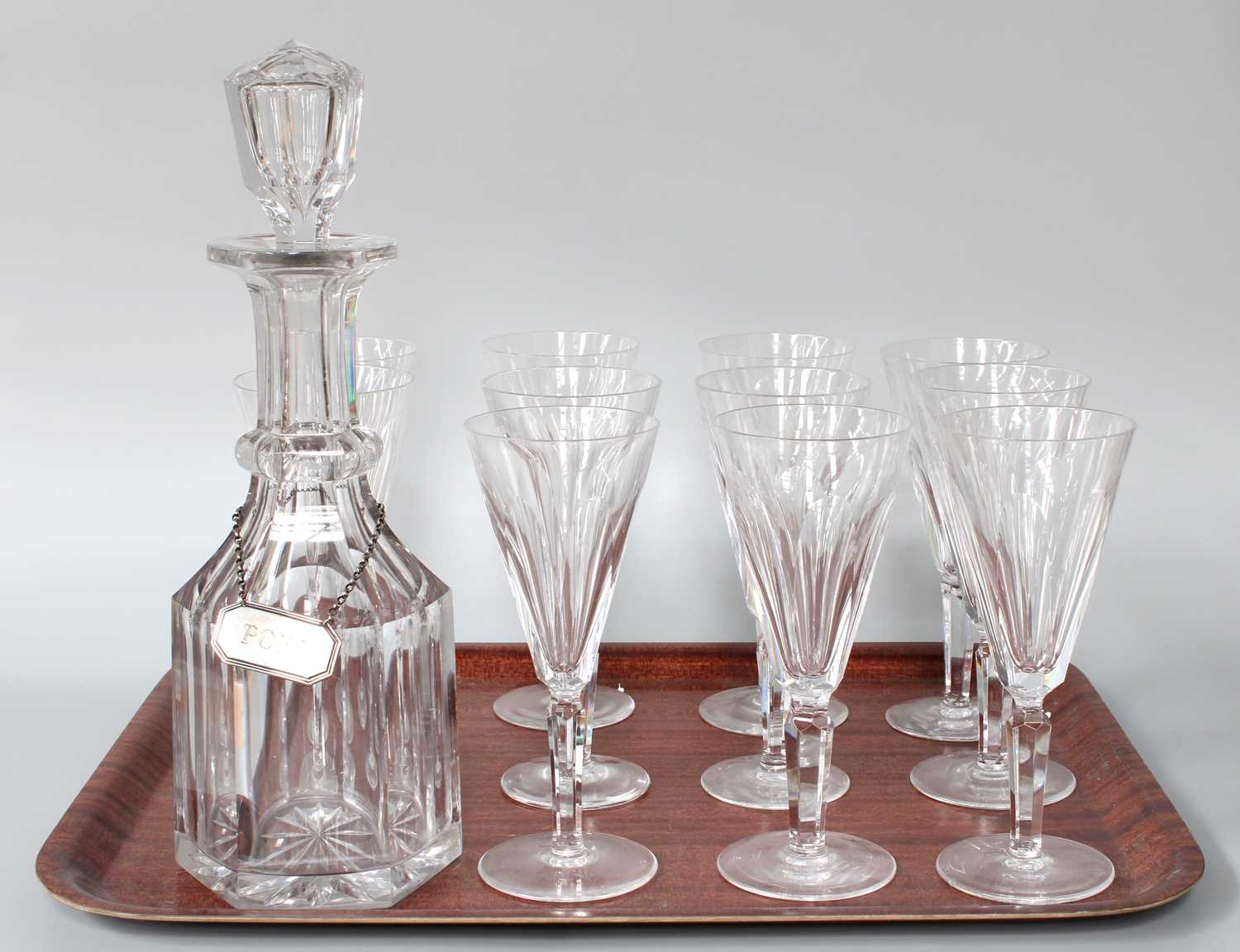 A Part Suite of Waterford 'Sheila' Pattern Drinking Glasses Comprising, eleven champagnes and - Image 2 of 3