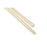 Two 9 Carat Gold Rope Twist Necklaces, lengths 41cm and 46.5cm Gross weight 20.3 grams.