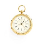 An 18 Carat Gold Open Faced Chronograph Pocket Watch