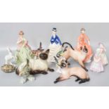Three Royal Worcester Figures Including, First Dance, modelled by FG Doughty, Royal Doulton