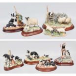 Border Fine Arts Collie Models Including 'Time for Reflection', 'Bob and Sweep', Element of