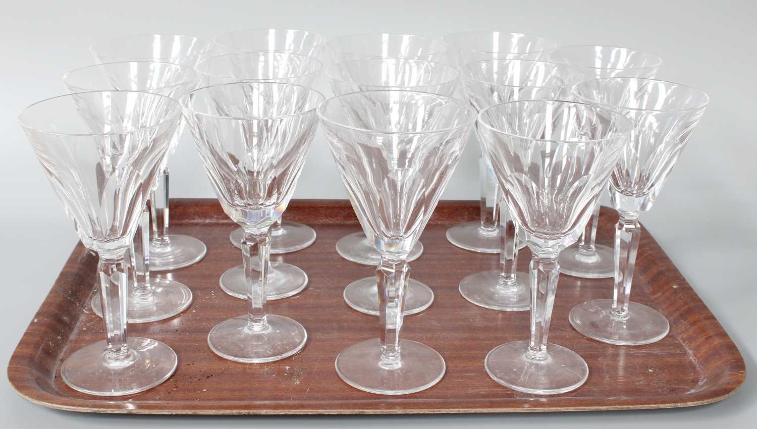 A Part Suite of Waterford 'Sheila' Pattern Drinking Glasses Comprising, eleven champagnes and - Image 3 of 3