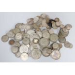 Assorted British Silver Coinage; mixed denominations and grades containing 112.6g of pre-20 silver