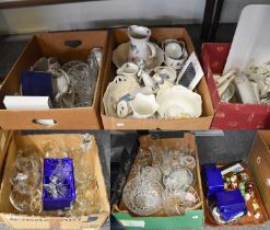 A Large Quantity of Ceramics and Glass Including, boxed enamel Atlas eggs, Aynsley Little