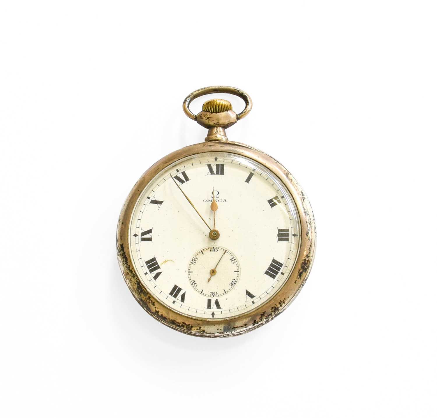 An Omega Silver Pocket Watch