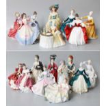 A Collection of Eighteen Royal Doulton Ladies