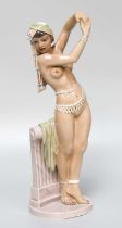 A Dahl Jensen Copenhagen Figure, 'The Moroccan Dancer', no.1254, green printed marks, 28cm high In