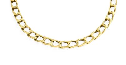 A 9 Carat Gold Curb Link Necklace, length 40.5cm Gross weight 32.2 grams