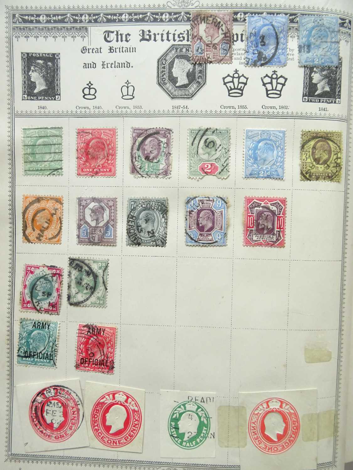 Vintage Stamp Collection, in 'The Queen' album incl. penny black, Canada 10cts Jubilee partly - Image 2 of 10