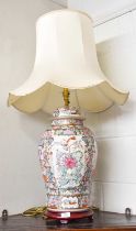 A Modern Cantonese Table Lamp, in the form of a jar and cover, 60cm including fittings
