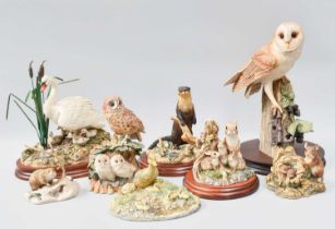 Border Fine Arts Wildlife Models, including: 'Red Stag', model No.151 by David Walton, on wood base,