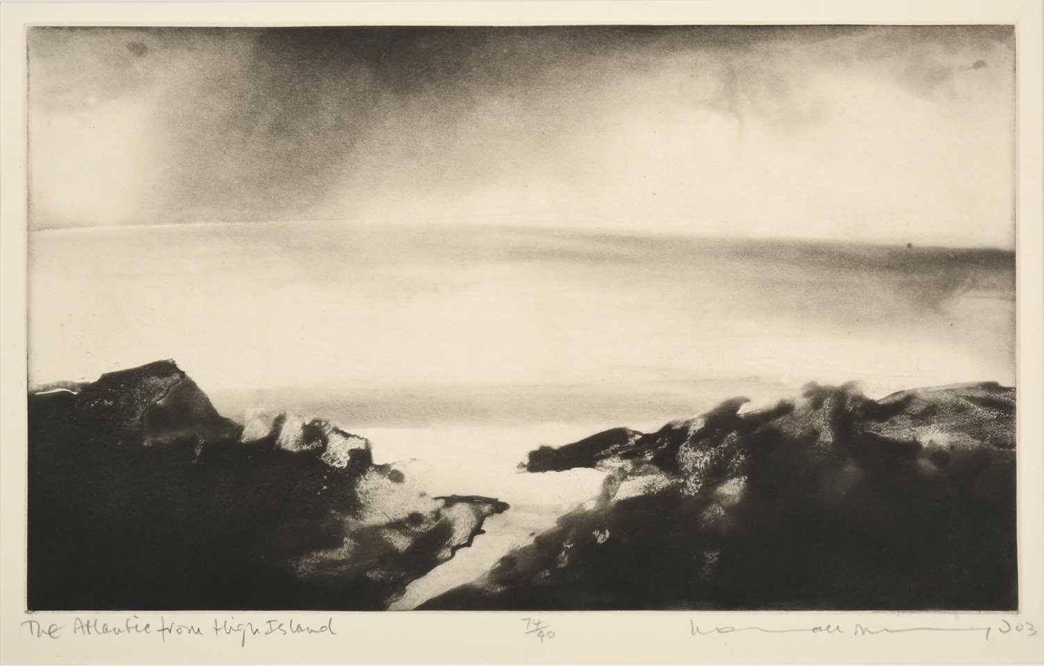Norman Ackroyd CBE RA b 1938 The Atlantic From High Island Signed norman-ackroyd-cbe-ra-b-1938-the-atlantic-from-high-island-signed