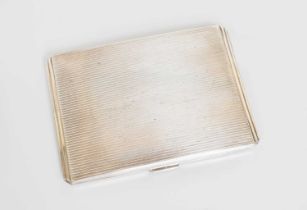 A George V Silver Cigarette-Case, by E. J. Trevitt and Sons Ltd., Birmingham, 1917, oblong and
